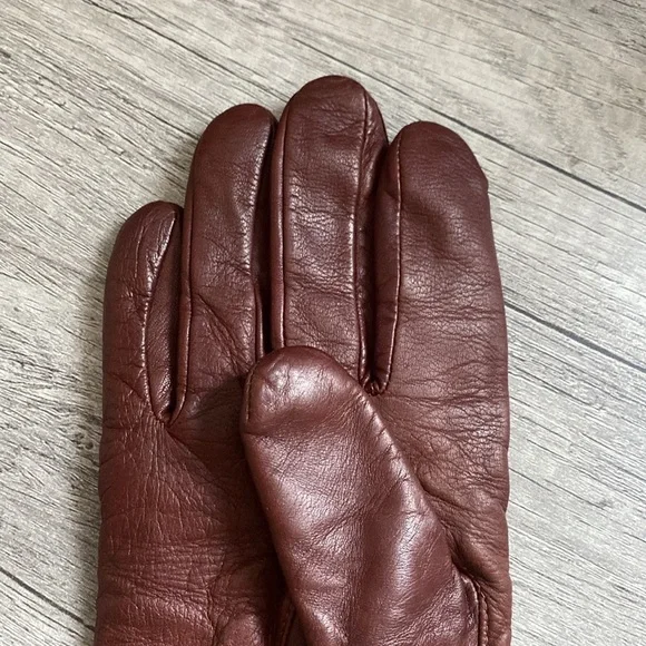 Grant Thomas Men’s Brown Leather Gloves Cashmere Lined Size M - Picture 8 of 8